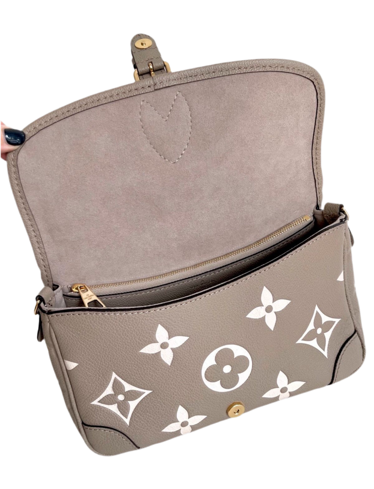 Louis Vuitton Diane Bag Tourterelle Cream Monogram Empreinte (M46583)