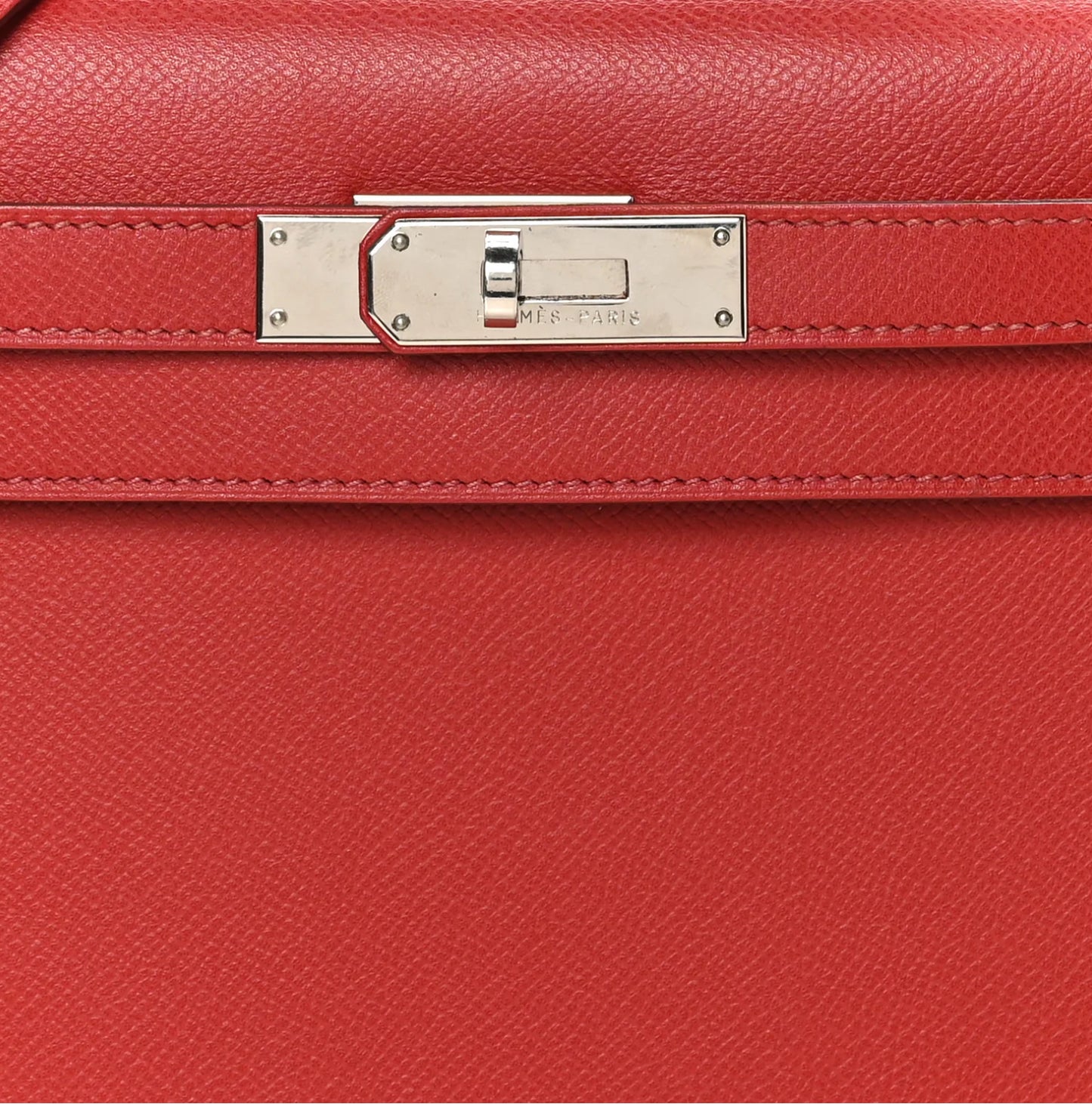 HERMES Epsom Kelly Sellier 28 Rouge Casaque