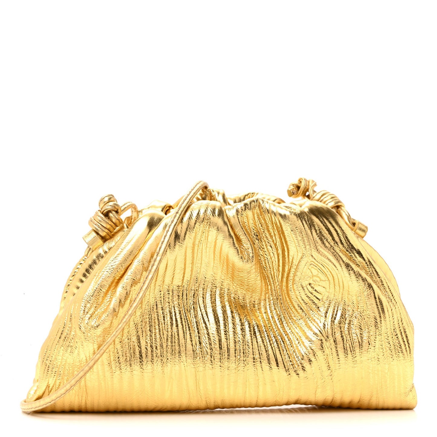 Bottega Veneta Metallic Bark Calfskin The Mini Pouch Gold 2026 PRELOOV foto 1