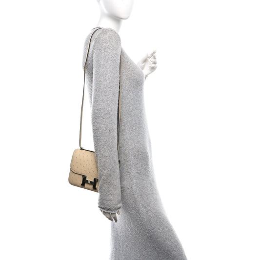 Hermès Ostrich Constance 18 Parchemin foto 2
