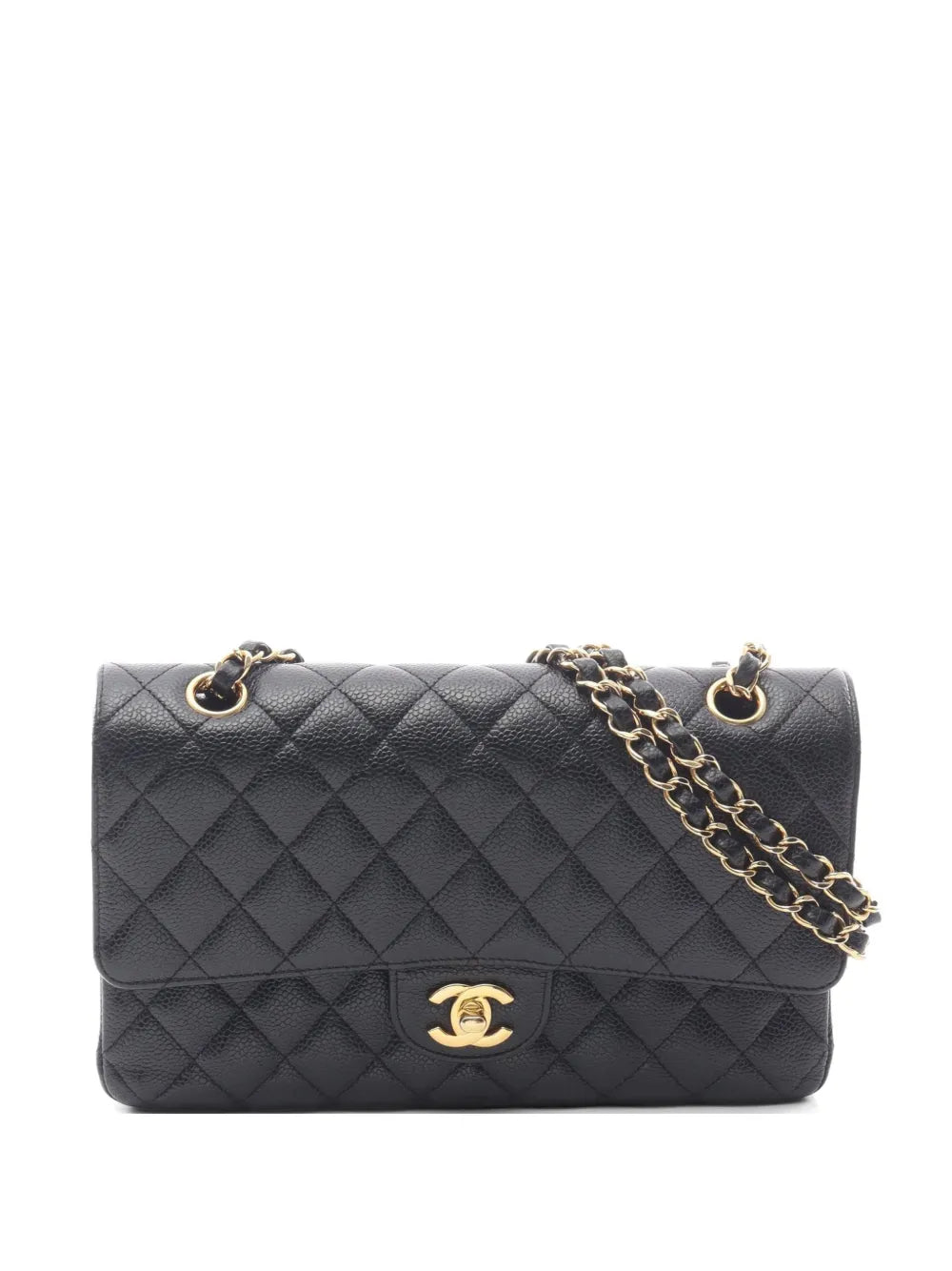 Chanel Classic Flap Shoulder Bag Black Caviar Calfskin Gold Hardware 2021S – PRELOOV