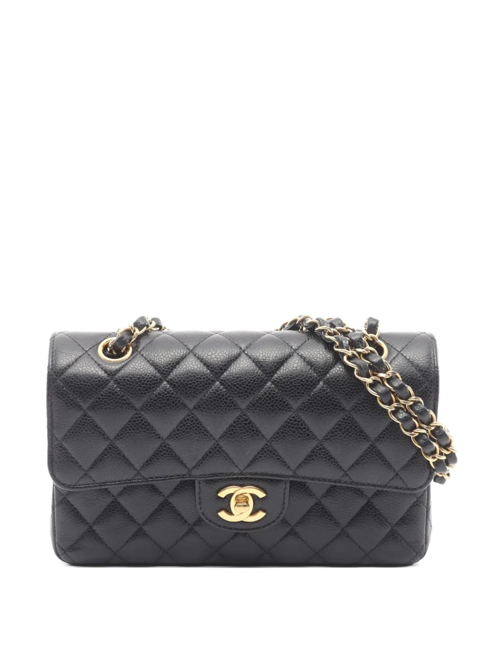 Chanel Classic Flap Shoulder Bag Black Calfskin Leather Gold Hardware 2021S – PRELOOV