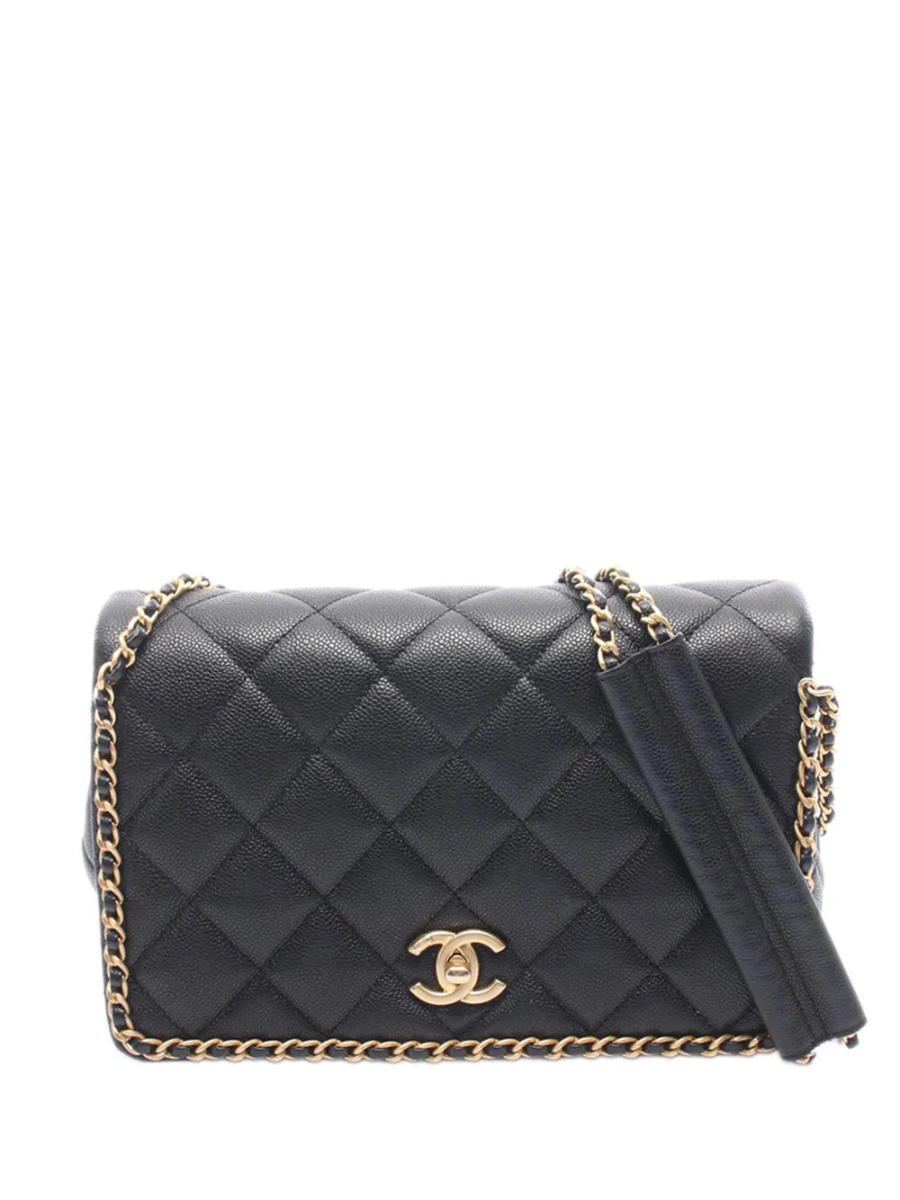 Chanel CC Caviar Chain Around Flap Shoulder Bag Black Caviar Leather 2021–2026 – PRELOOV