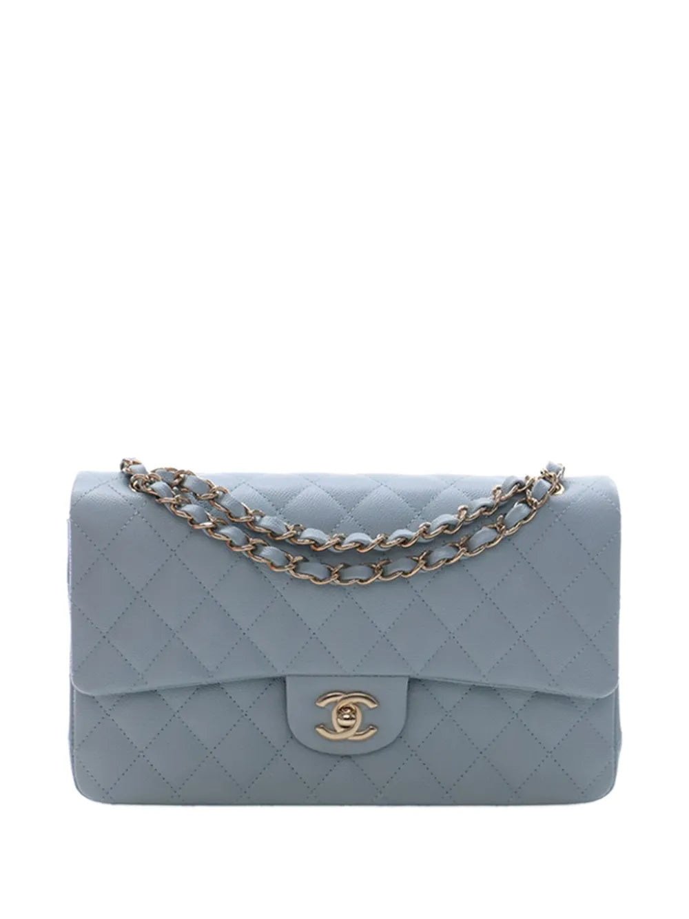 Chanel Classic Double Flap Medium Blue Caviar Leather 2021–2026 – PRELOOV