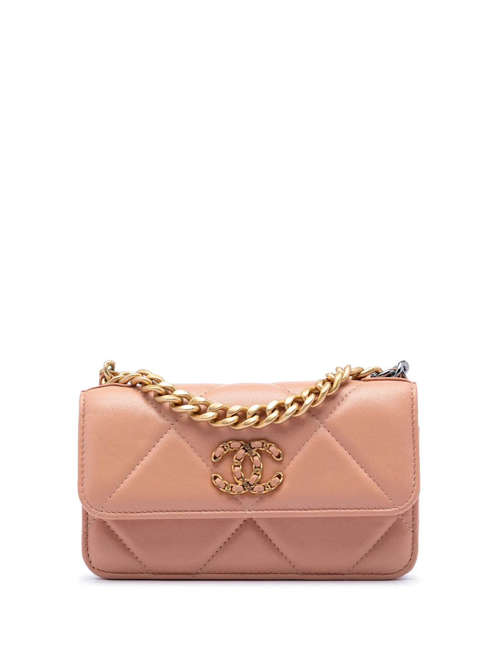 Chanel 19 Clutch With Chain Bag Pink Lambskin Quilted 2021–2026 – PRELOOV