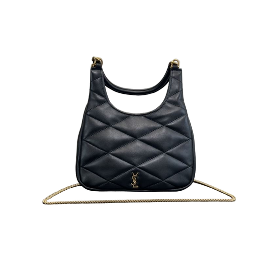 Saint Laurent Sade Crossbody – Black Lambskin Preloved Designer Shoulder Bag