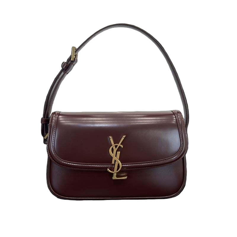 Saint Laurent Solferino Mini Schoudertas Bordeaux – Leren Designer Tas