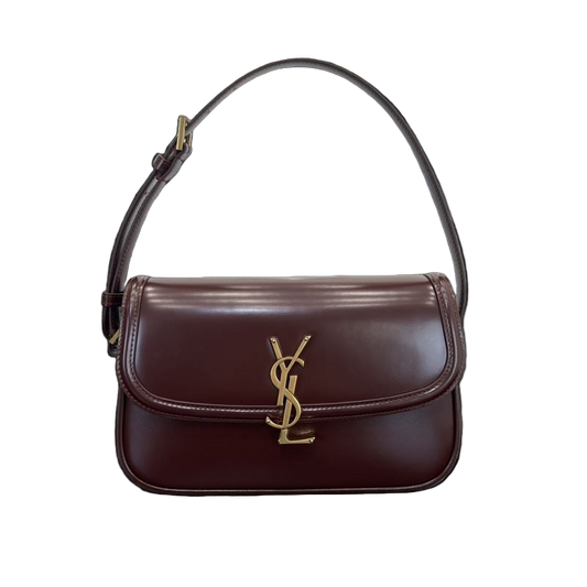 Saint Laurent Solferino Mini Shoulder Bag Bordeaux – Leather Designer Bag