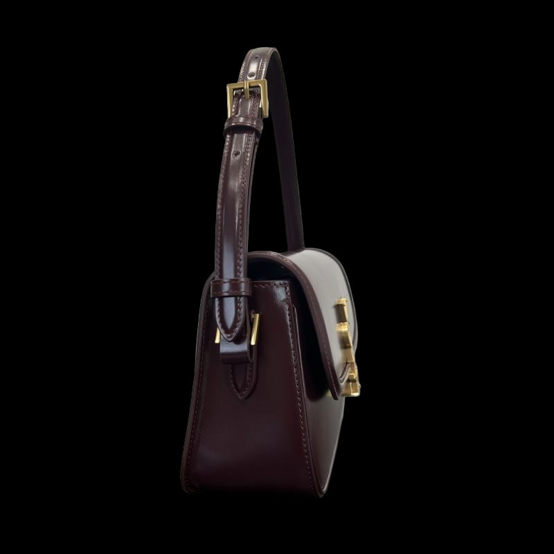 Saint Laurent Solferino Mini Schoudertas Bordeaux – Leren Designer Tas