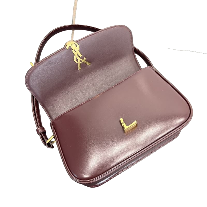 Saint Laurent Solferino Mini Schoudertas Bordeaux – Leren Designer Tas