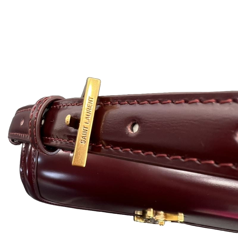 Saint Laurent Solferino Mini Schoudertas Bordeaux – Leren Designer Tas