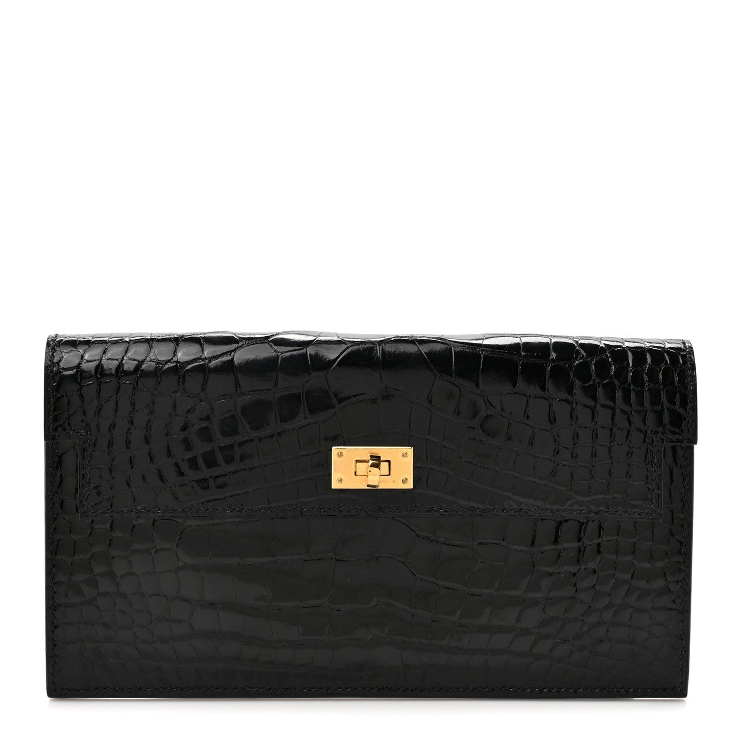 Hermès Long Wallet Black Alligator - PRELOOV