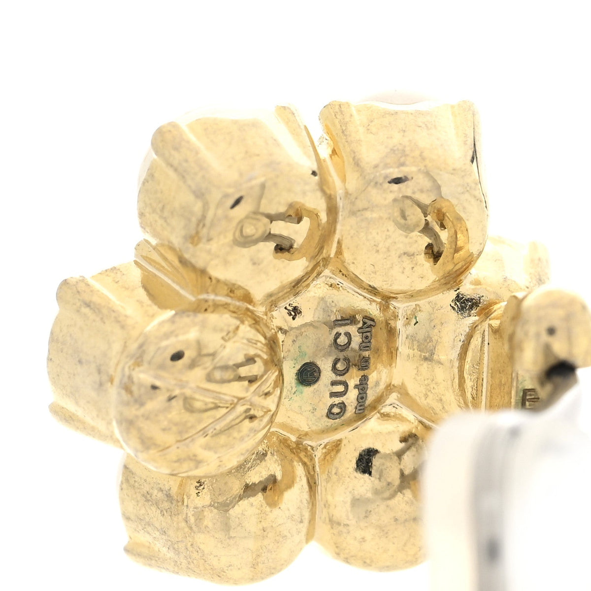 Gucci Double G Clip On Earrings Aged Gold image 3