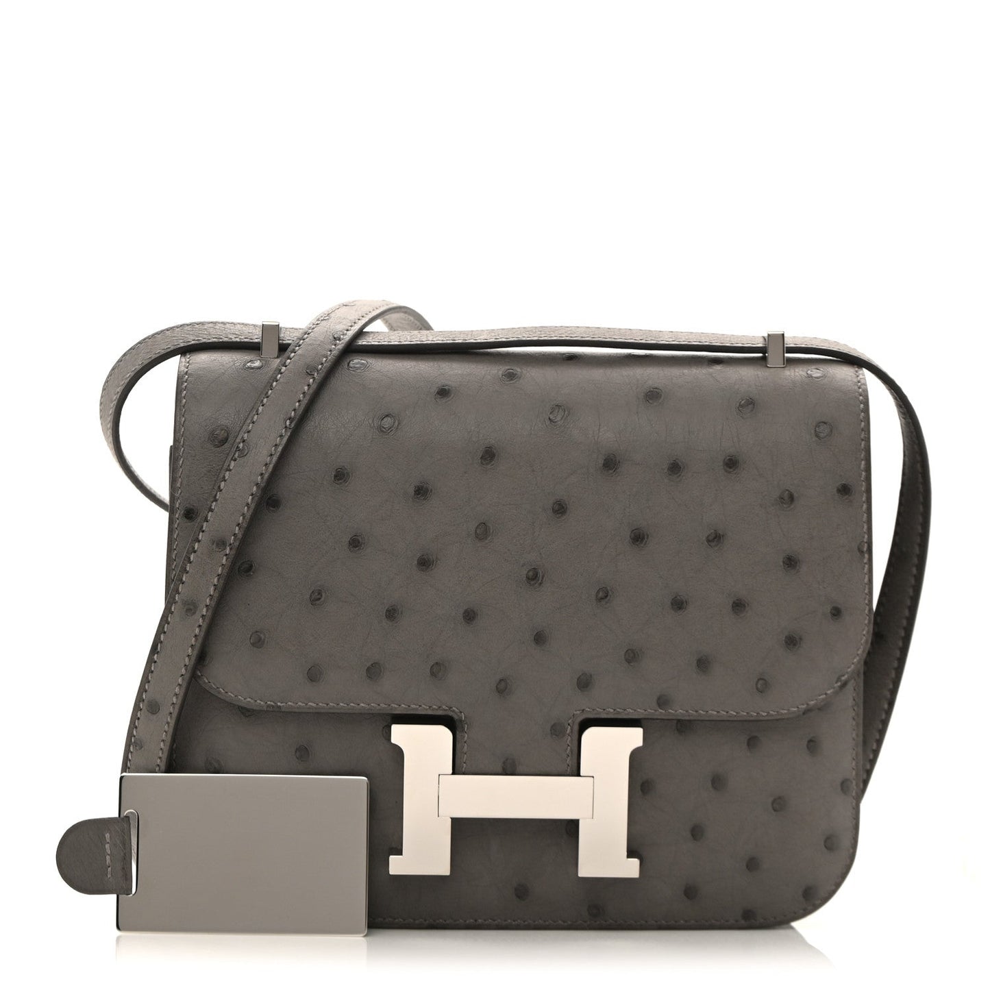 Hermès Ostrich Constance 18 Gris Meyer foto 4