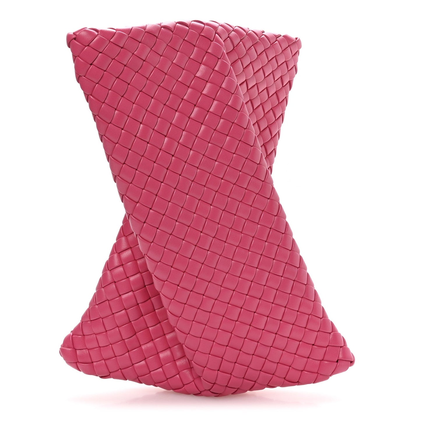 Bottega Veneta Nappa Intrecciato Crisscross Clutch Rosa Shock 2026 PRELOOV foto 1
