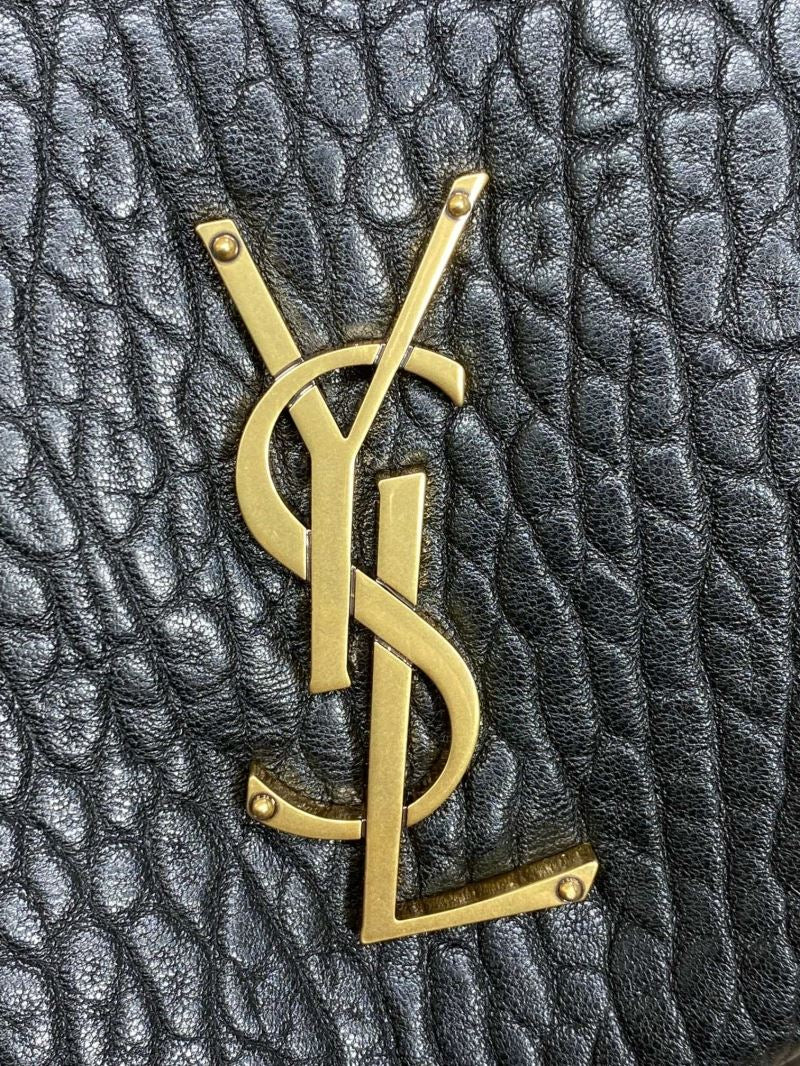 Saint Laurent Calypso Medium Schoudertas Zwart Grained Lambskin