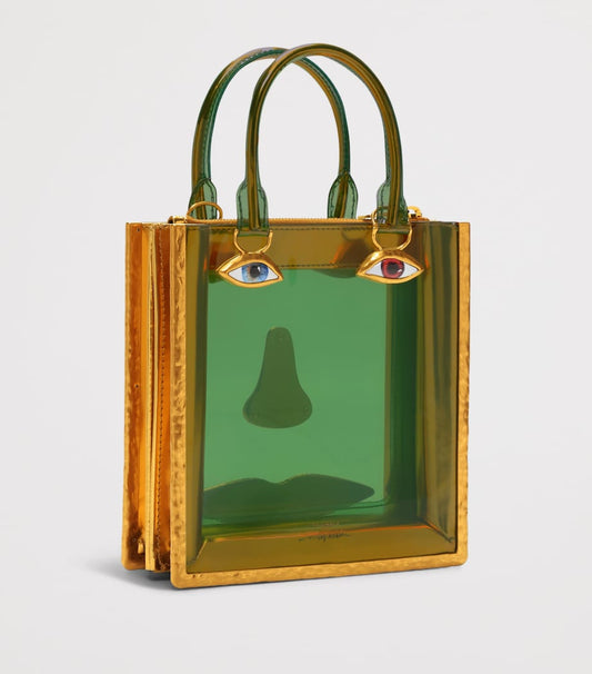 Schiaparelli Vinyl Face Top Handle Bag Pale Green – PRELOOV