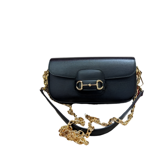 Gucci Horsebit 1955 Shoulder Bag Black Preloved Designer Bag