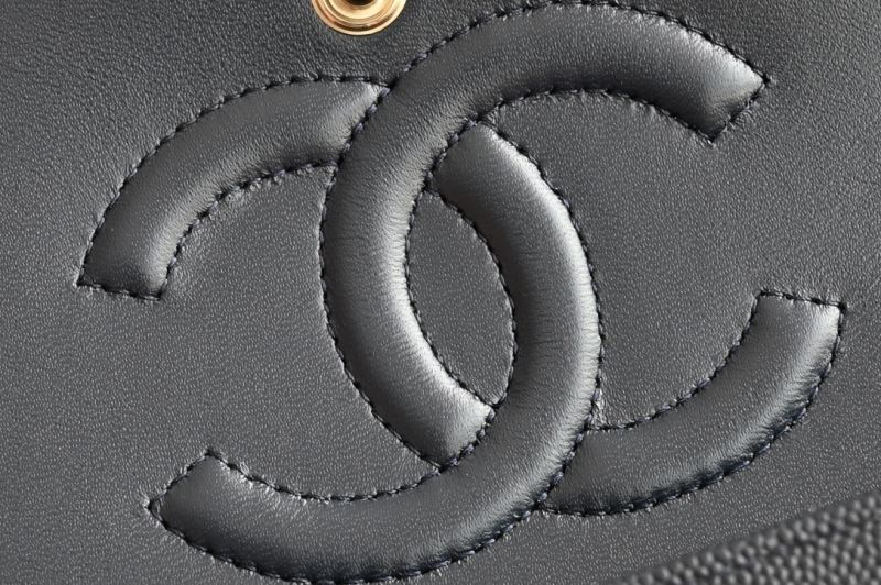 Chanel Classic Flap Bag Medium – Navy Blue Caviar Leather with Gold Hardware – Preloved Shoulder Bag 2025 collection