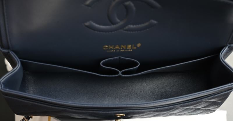Chanel Classic Flap Bag Medium – Navy Blue Caviar Leather with Gold Hardware – Preloved Shoulder Bag 2025 collection