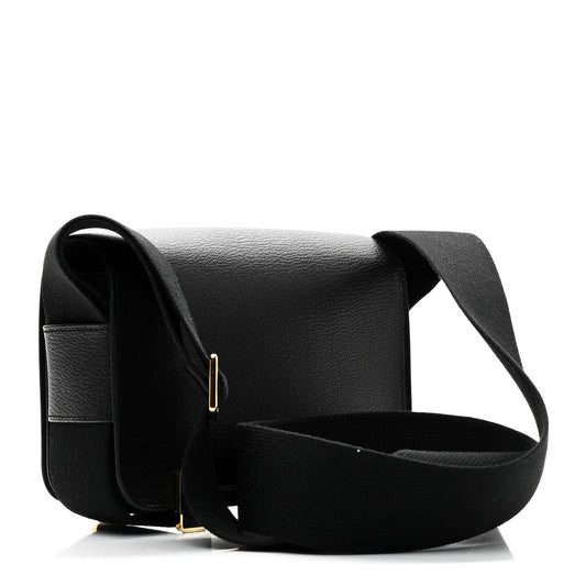 Hermès Chèvre Mysore Geta Black 2023 – Compact Crossbody Bag | Palladium Hardware