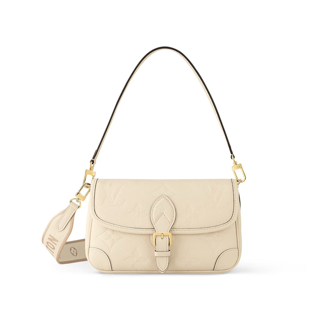 Louis Vuitton Diane Bag Cream Beige Monogram Empreinte Leather
