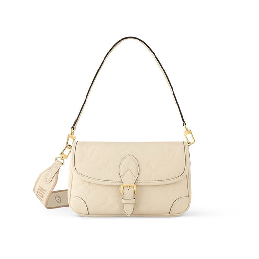 Louis Vuitton Diane Bag Cream Beige Monogram Empreinte Leather