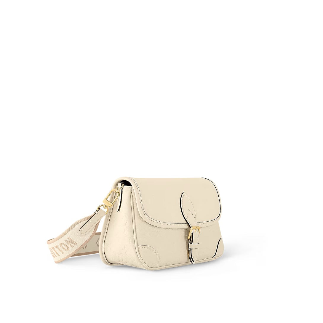 Louis Vuitton Diane Bag Cream Beige Monogram Empreinte Leather