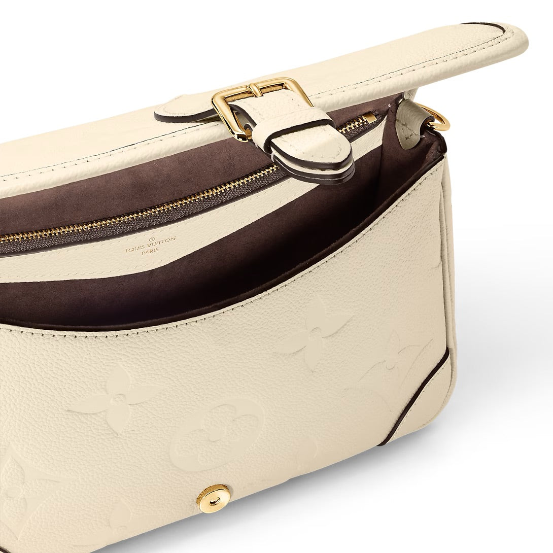 Louis Vuitton Diane Bag Cream Beige Monogram Empreinte Leather