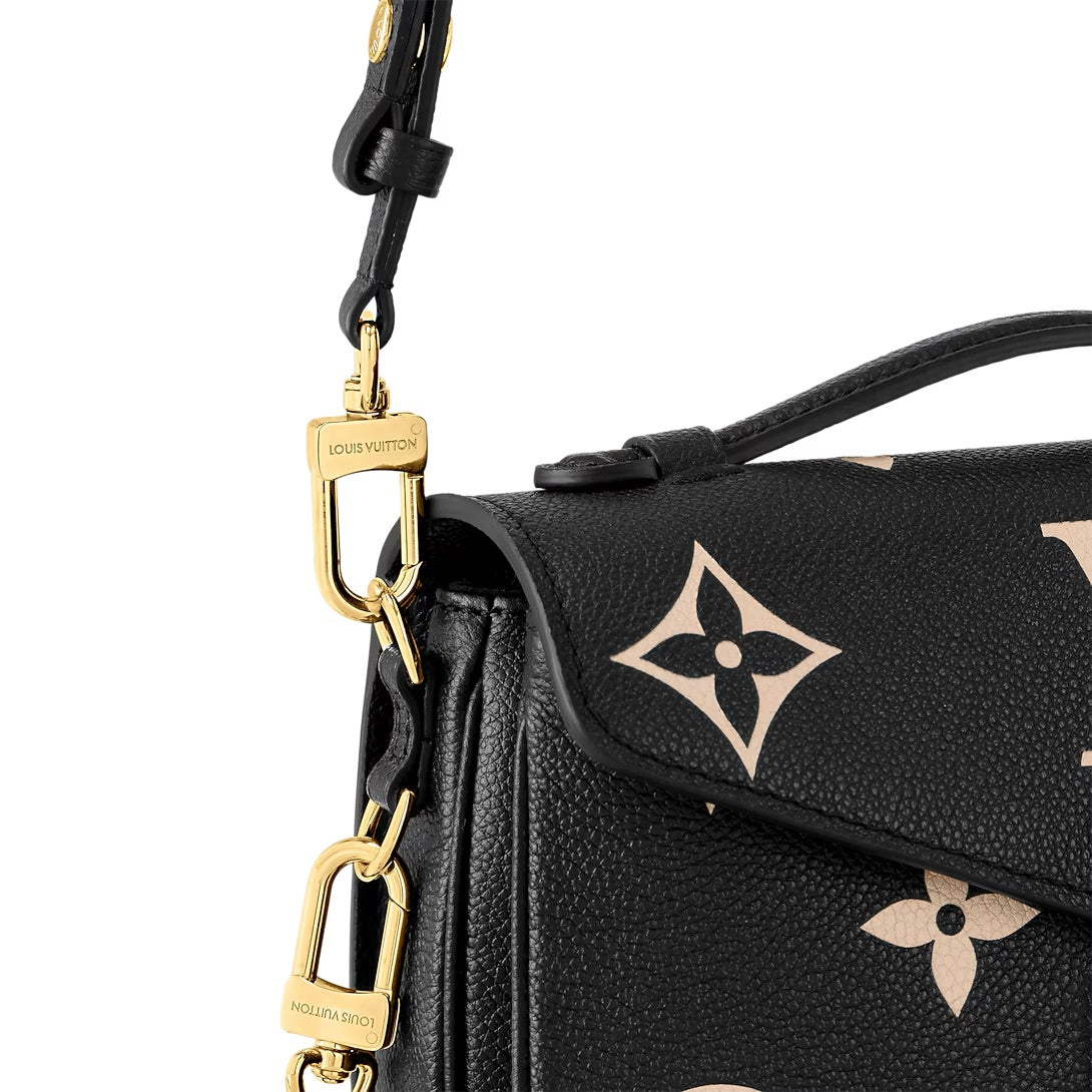 LLouis Vuitton Pochette Métis East-West Noir/Beige Monogram Empreinte (M46596)