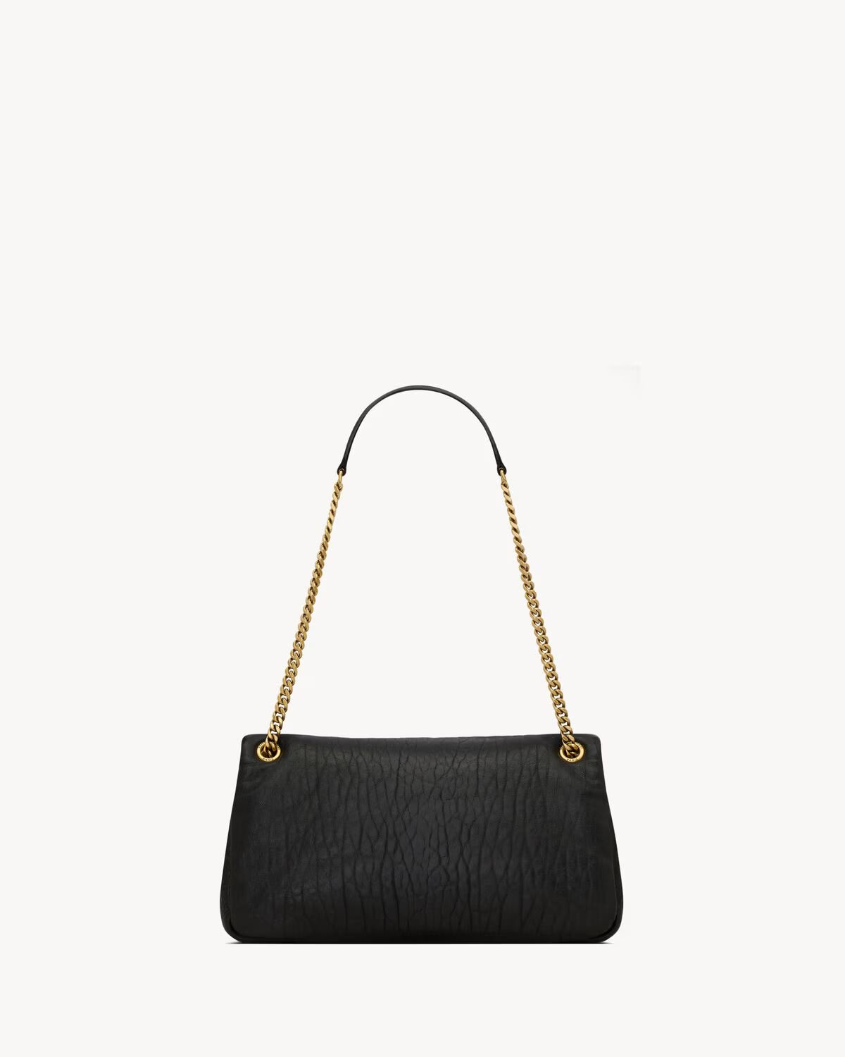 Saint Laurent Calypso Medium Schoudertas Zwart Grained Lambskin