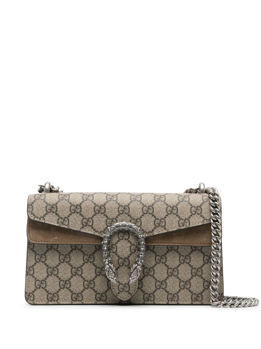 Gucci GG Dionysus Small GG Supreme Canvas & Taupe Suede