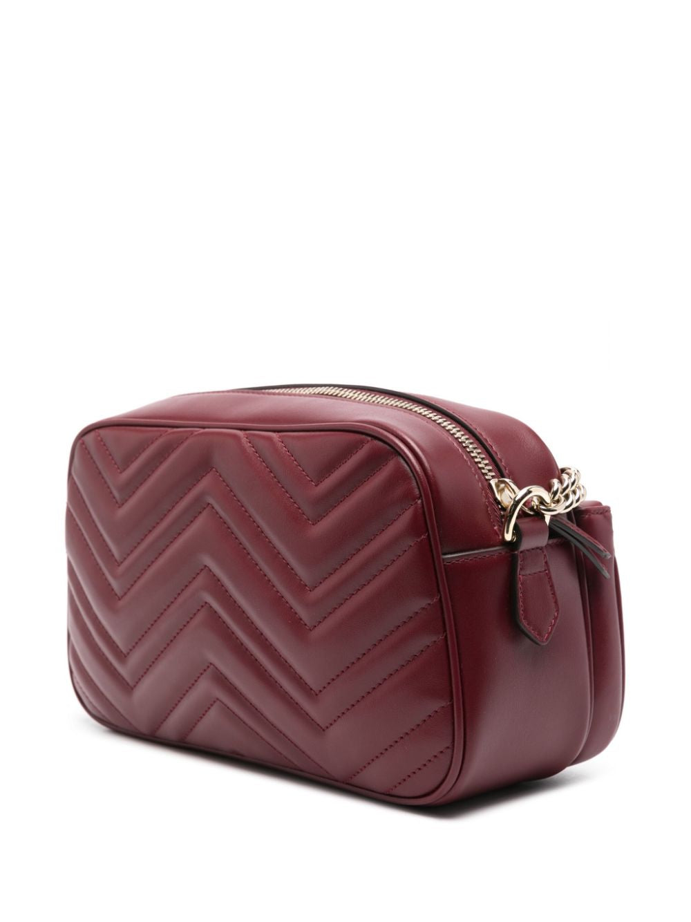 Gucci Marmont Small Bag Rosso Ancora Matelassé Chevron Leather