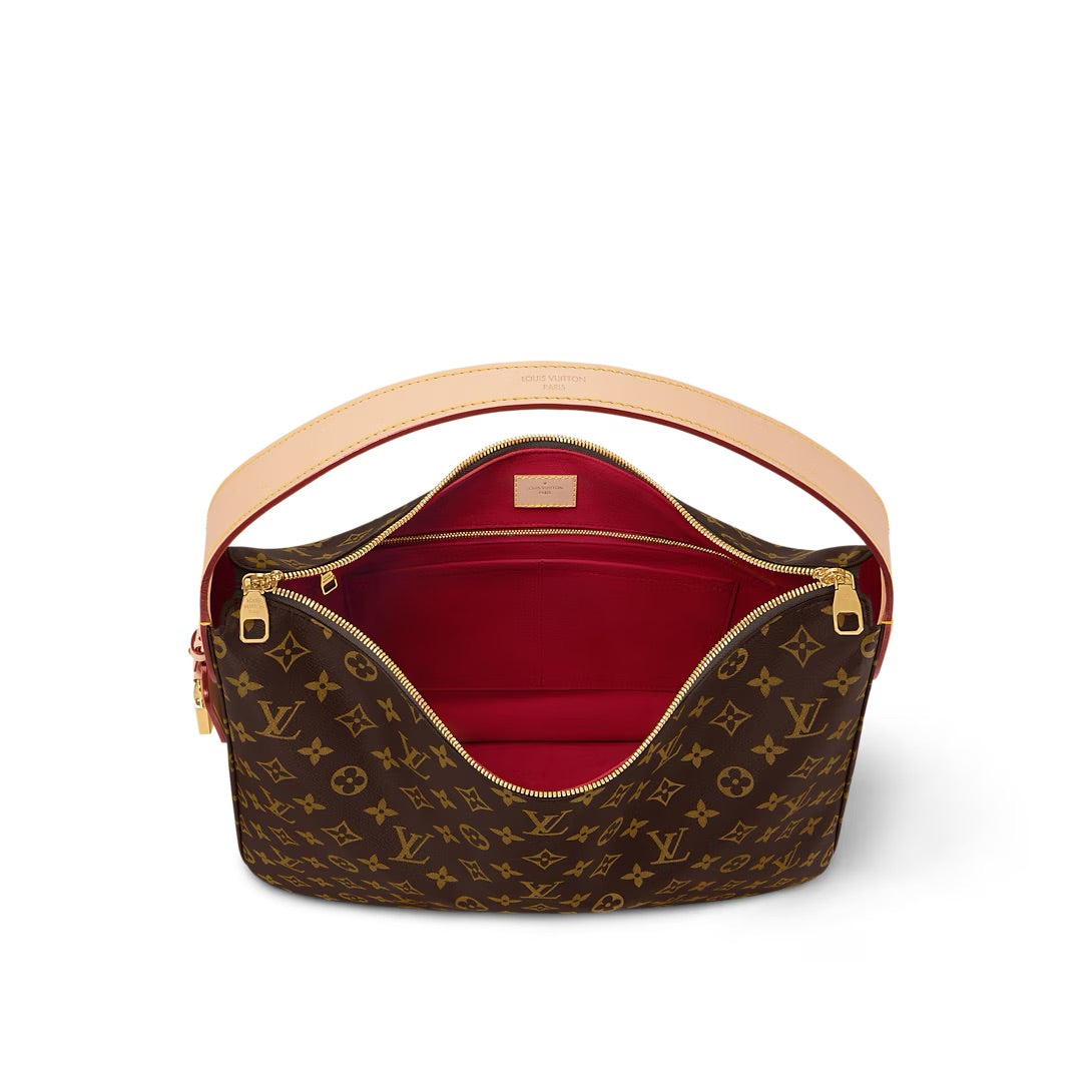 Louis Vuitton Slouchy MM Bag – Natural Cowhide Leather Trim (M12098)