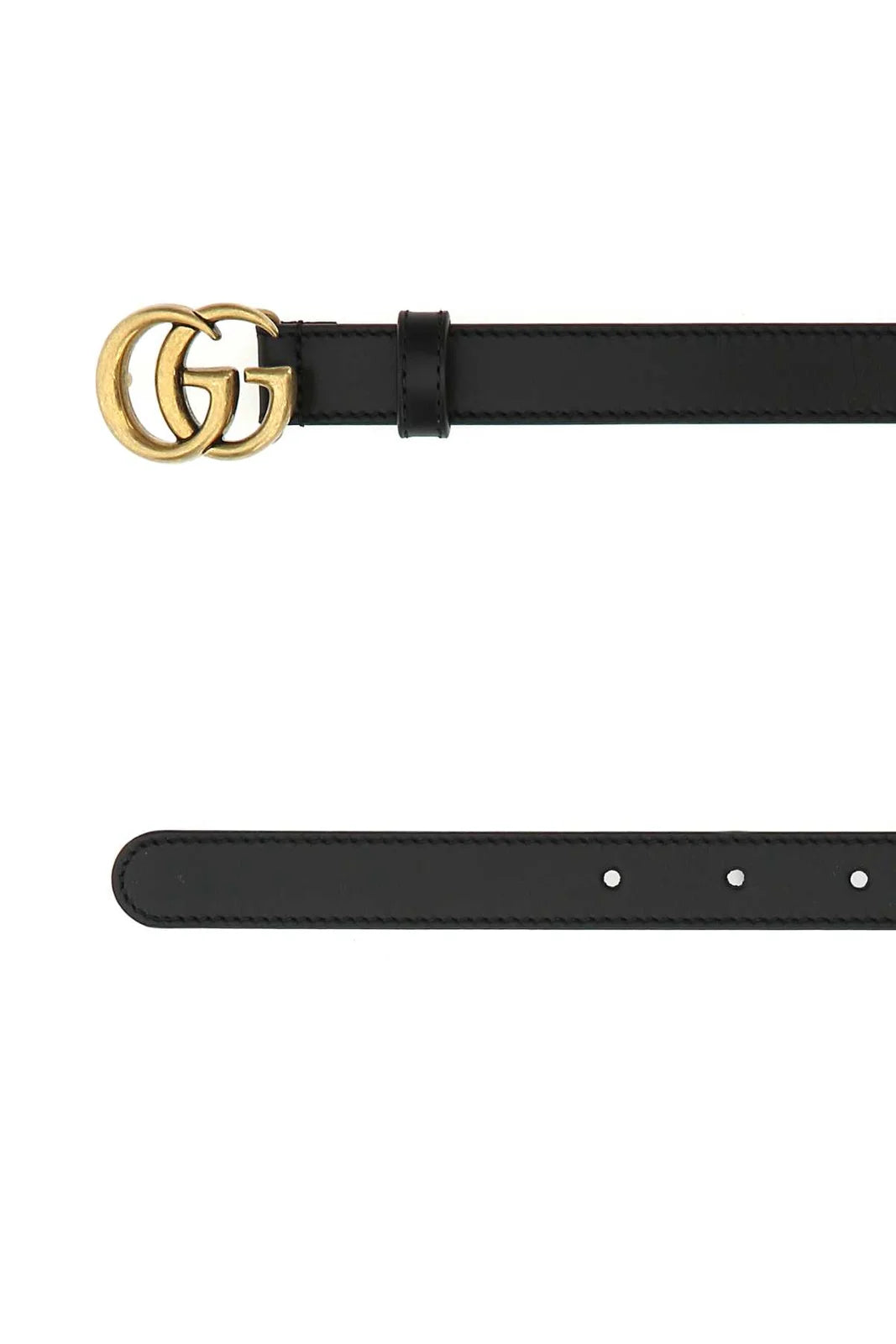 Gucci Marmont 2 cm Belt Black Leather with GG Buckle