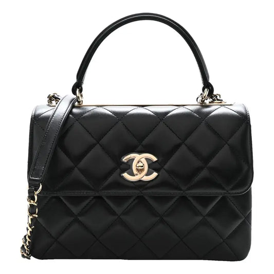 Chanel Trendy CC Top Handle Black Lambskin Handbag
