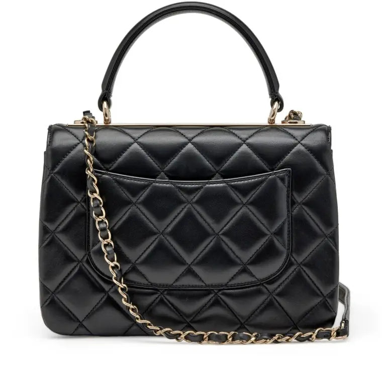Chanel Trendy CC Top Handle Black Lambskin Handbag
