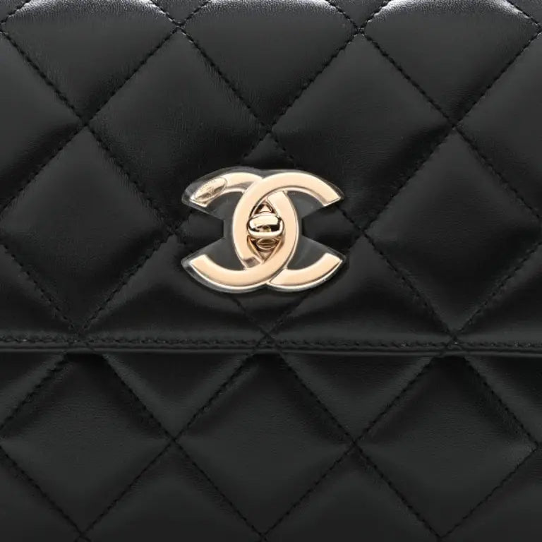 Chanel Trendy CC Top Handle Black Lambskin Handbag
