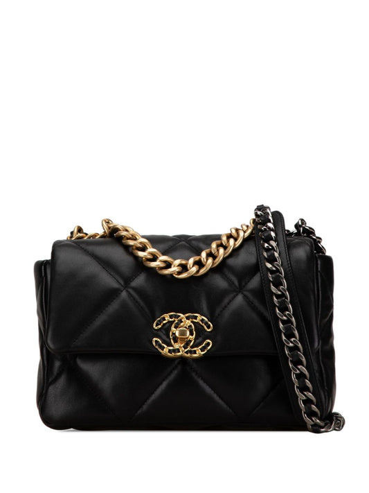 Chanel Small 19 Flap Bag Black Lambskin 2023