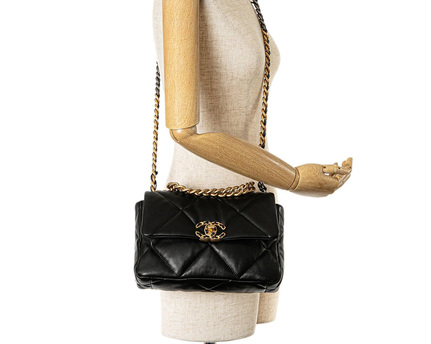 Chanel Small 19 Flap Bag Black Lambskin 2023