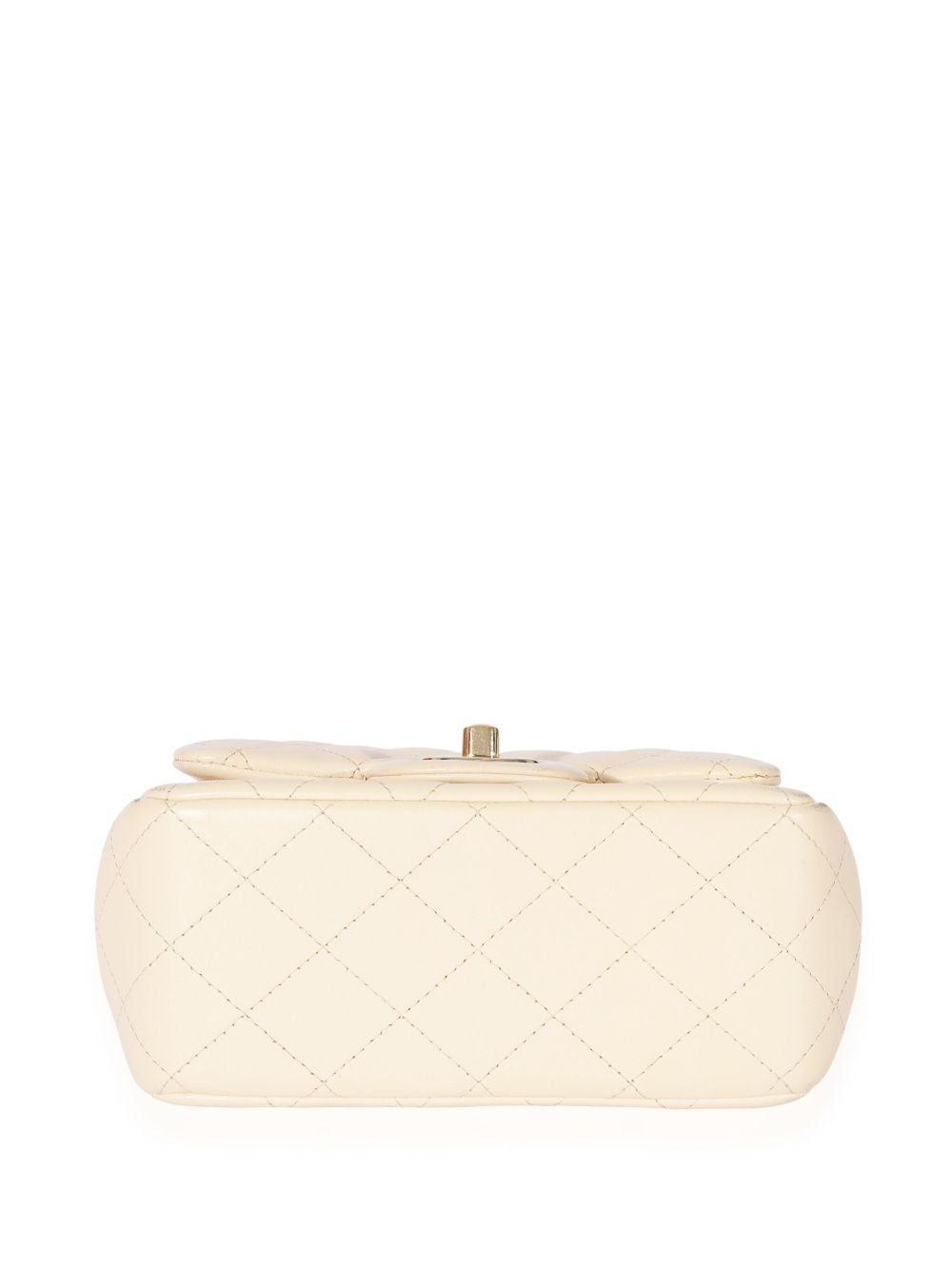 Chanel Classic Flap Crossbody Handbag White Cream Lambskin 2021 Medium