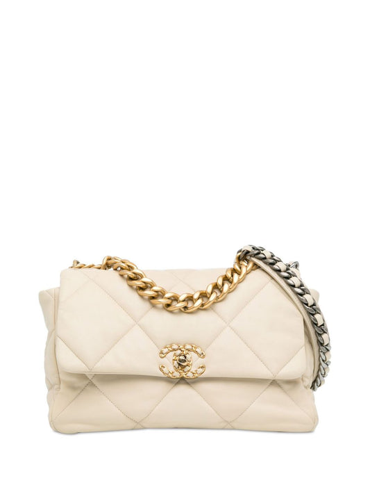 Chanel Small 19 Flap Bag White Lambskin (2021)