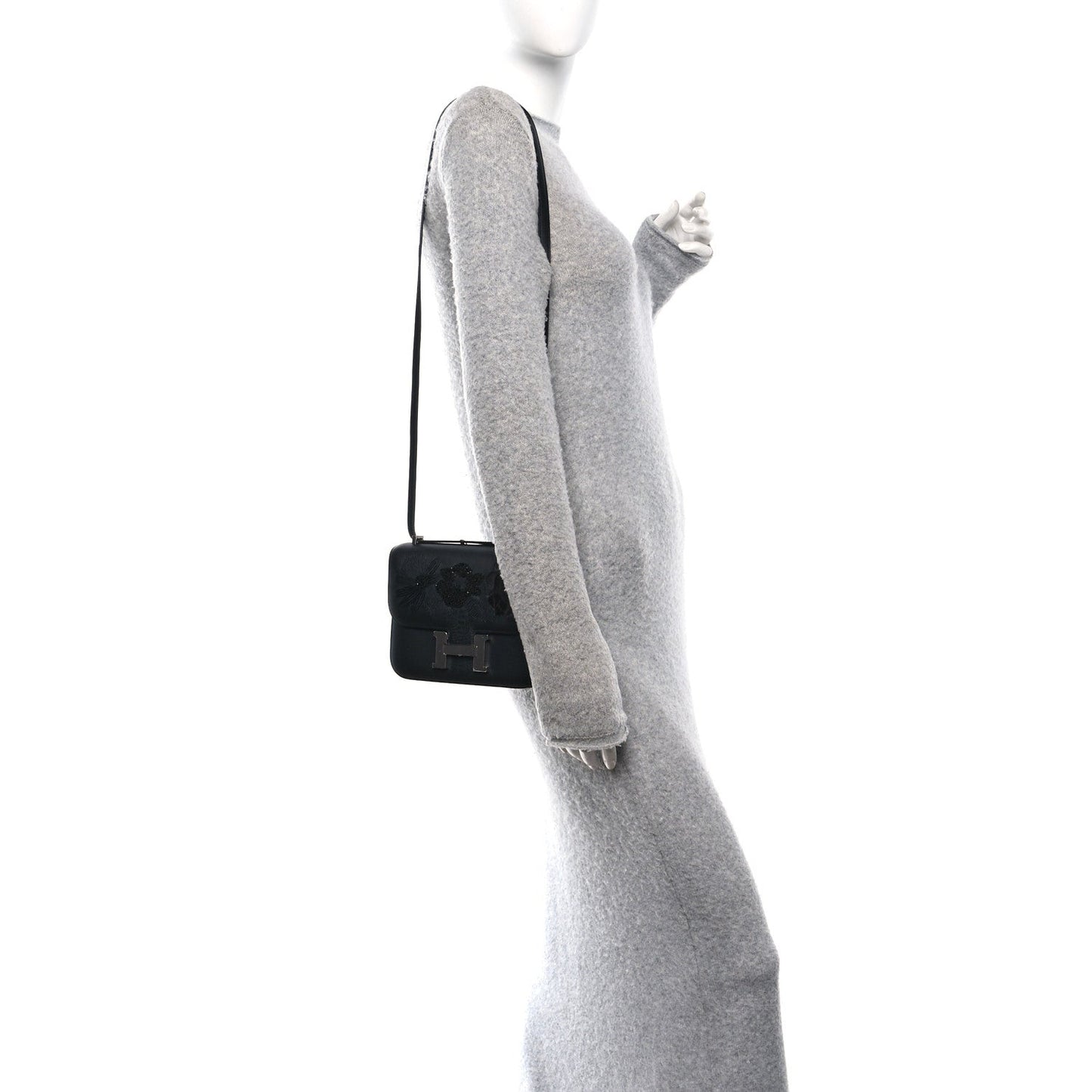 Hermès Swift Dancing Flowers Embroidered Constance 18 Black foto 2