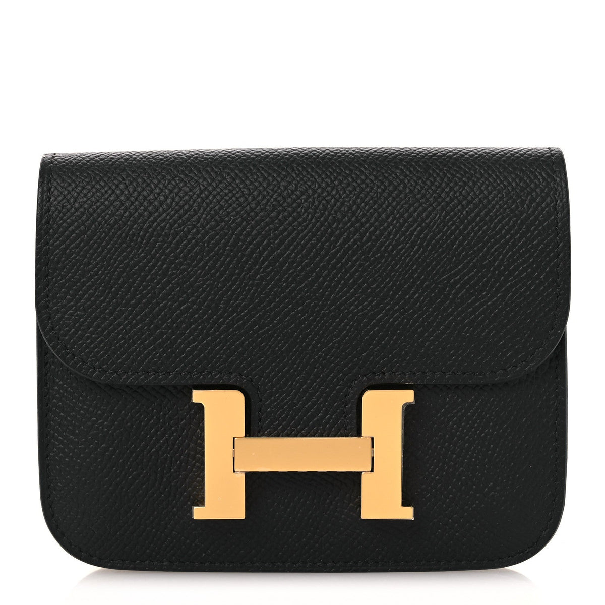 Hermès Constance Slim Wallet Black Epsom - PRELOOV
