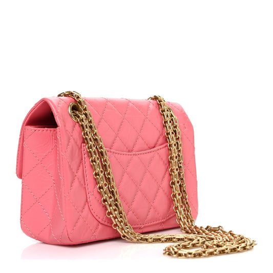Chanel 2.55 Reissue Mini Flap Bag Pink Aged Calfskin Quilted 2026 image 3 – PRELOOV