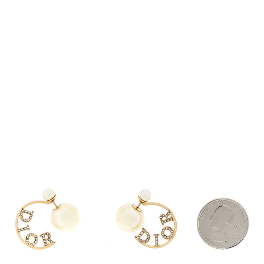 Christian Dior Logo Tribales Earrings Gold image 2
