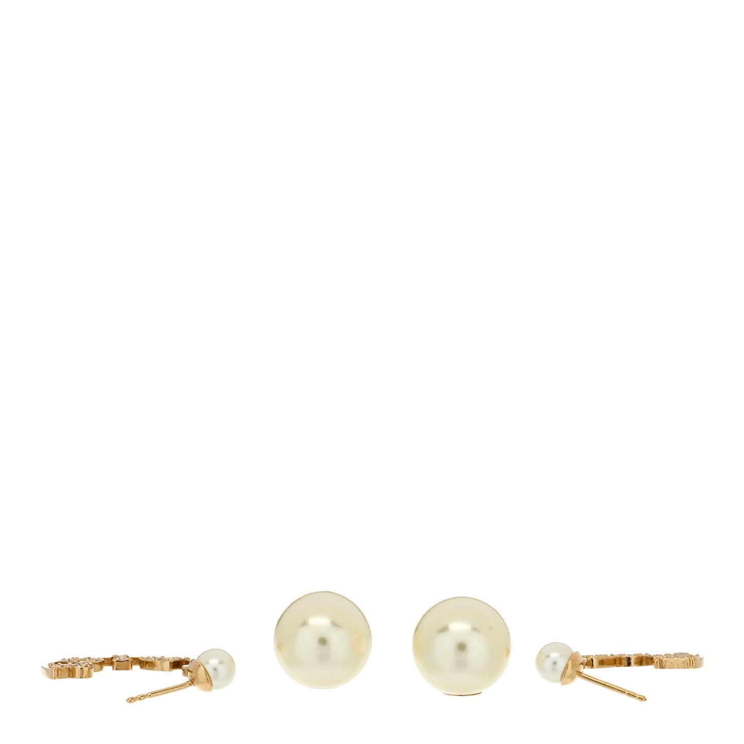 Christian Dior Logo Tribales Earrings Gold image 3
