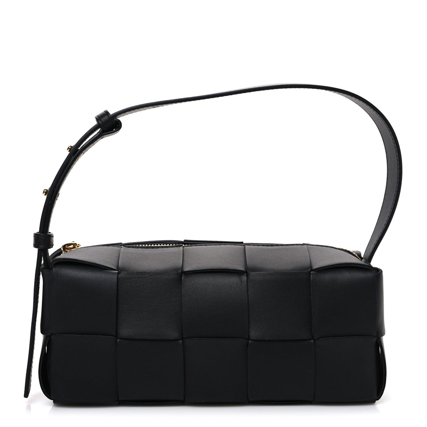 Bottega Veneta Lambskin Maxi Intrecciato Small Brick Cassette Bag Black 2026 PRELOOV foto 1