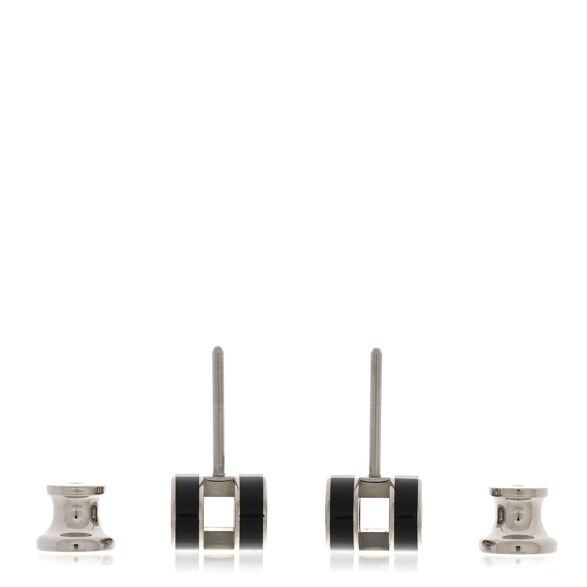 Hermes Mini Pop H Earrings Black Palladium image 3