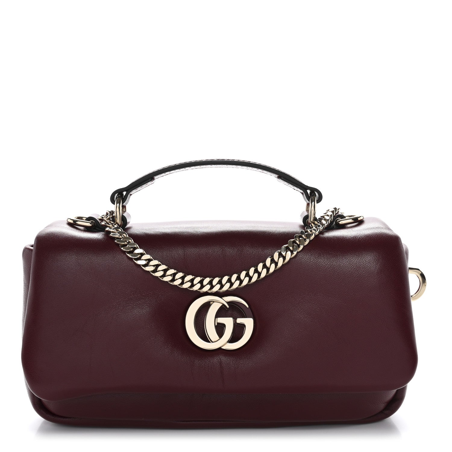 Gucci Mini GG Milano Top Handle Shoulder Bag Rosso Ancora Lambskin image 1
